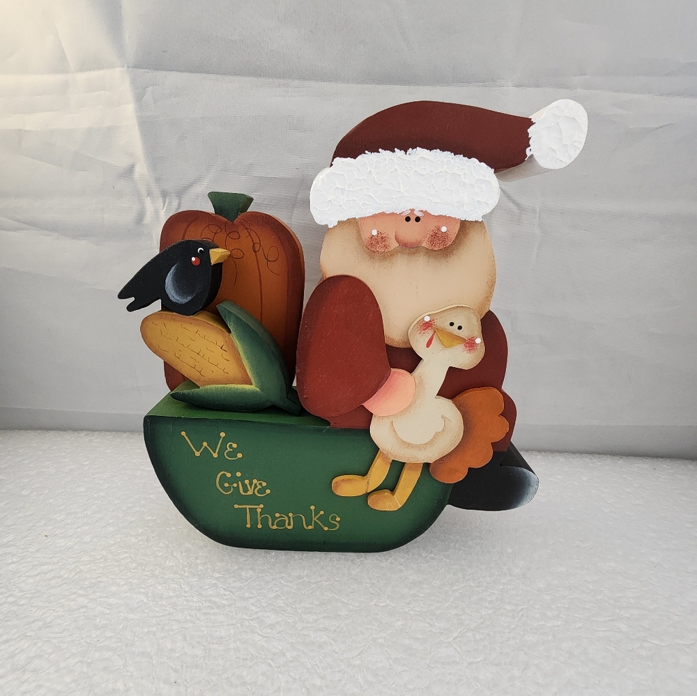 We Give Thanks Wood Seasonal Holiday Decor
